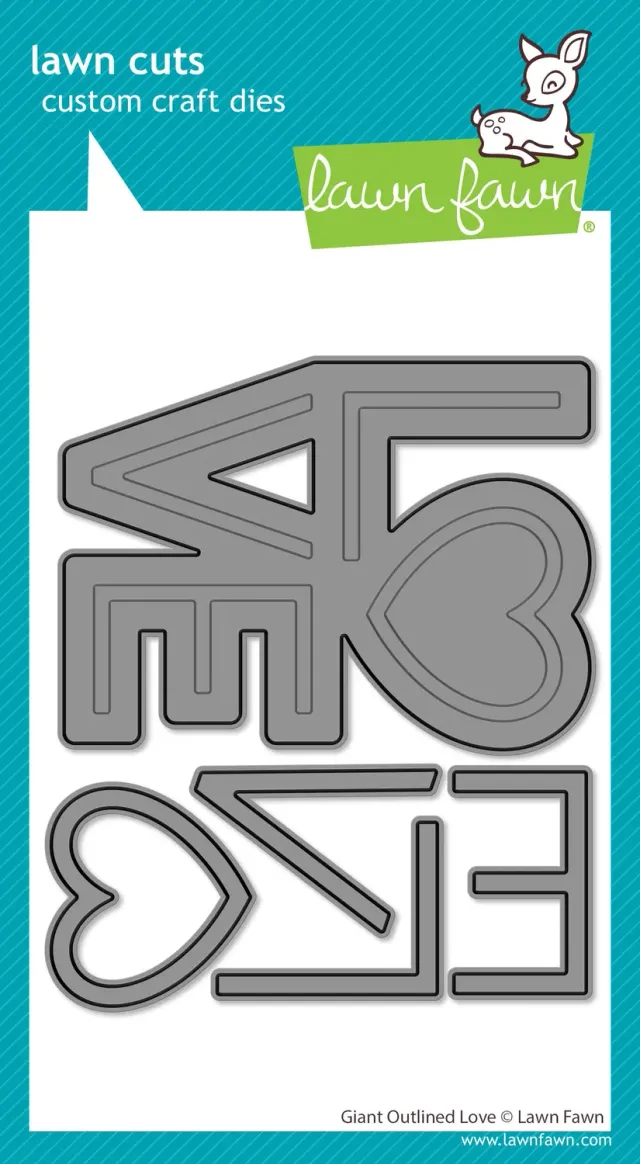 Lawn Fawn Giant Outlined Love Stanzschablonen 5-teilig