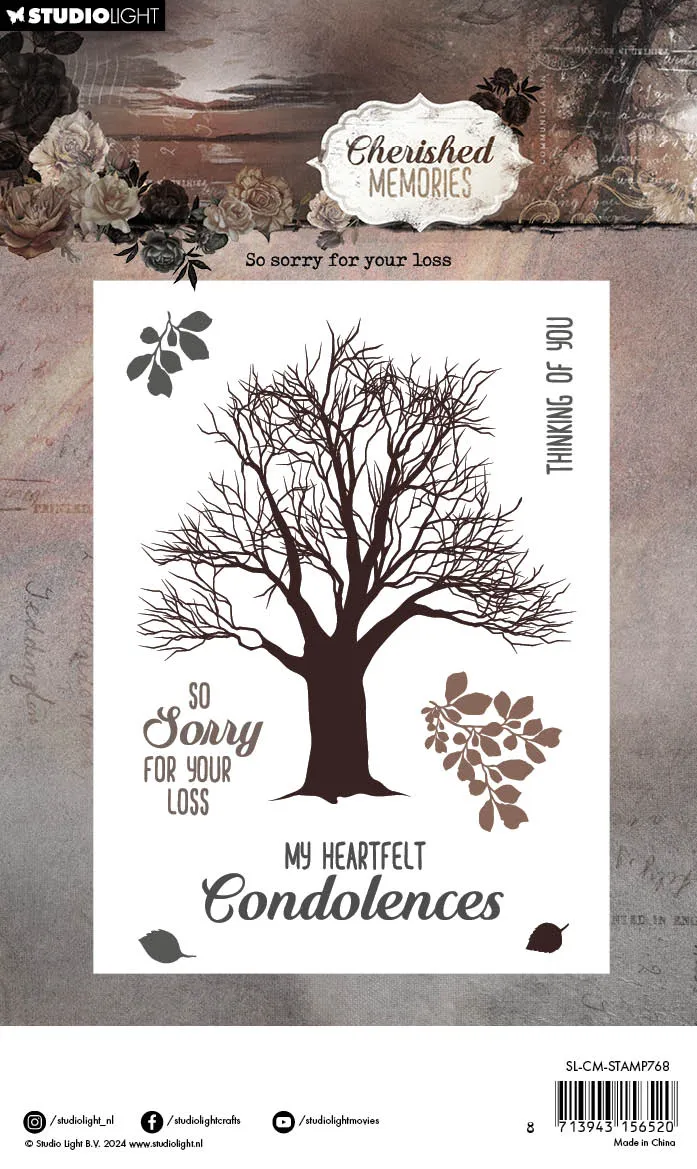 StudioLight Cherished Memories So sorry Stempel Trauer englisch