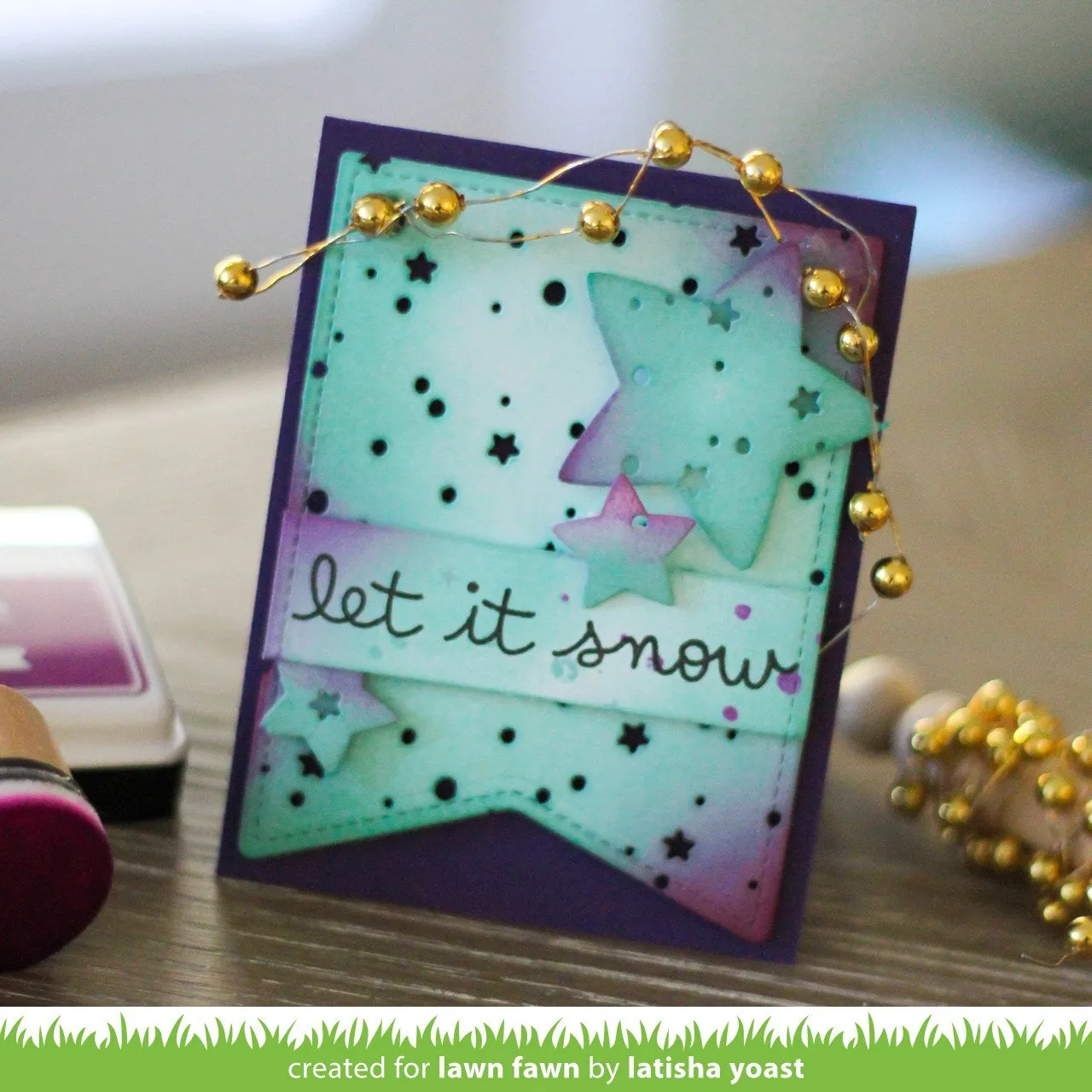 Lawn Fawn Snowy Backdrops LF980 Clear Stempel Winter