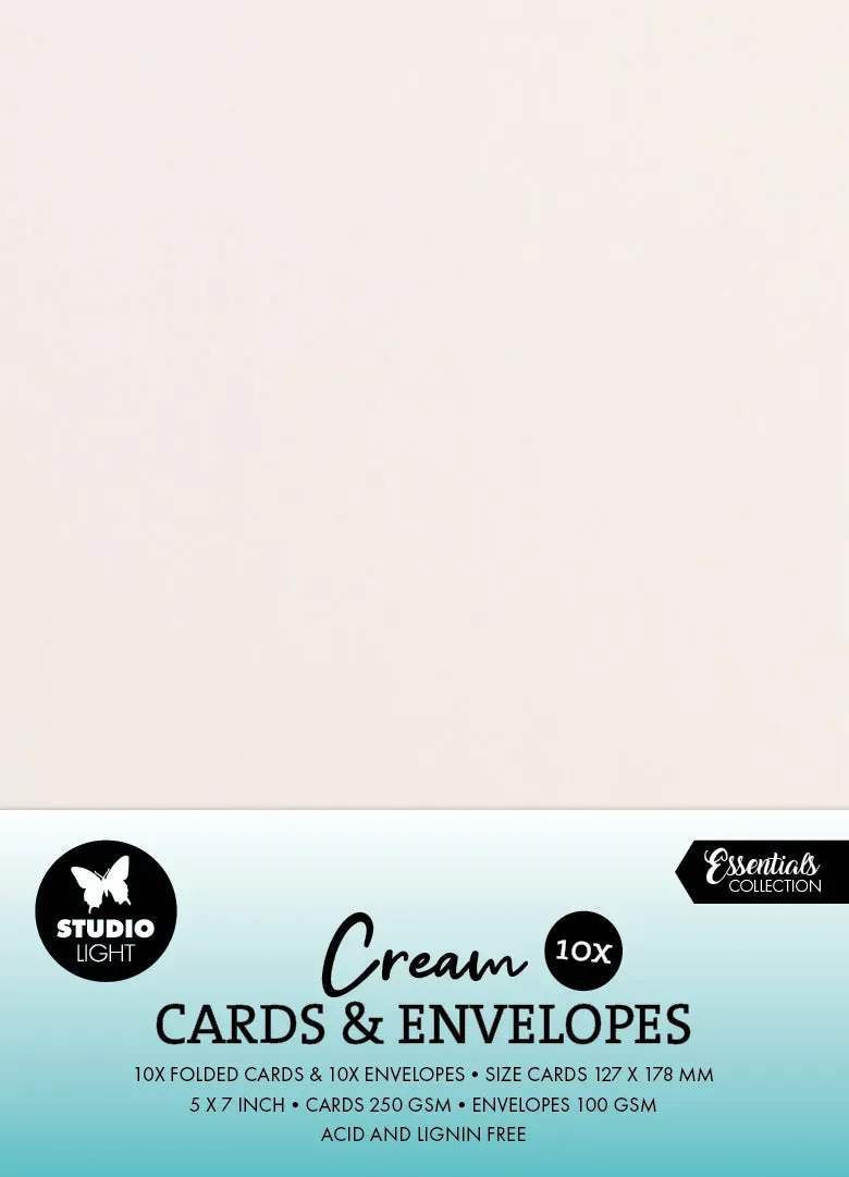 StudioLight Essentials Cards & Envelopes Karten Creme 5x7 inch