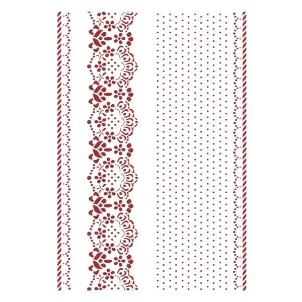 Stamperia Provence KSG492 Schablone A4 Provence Borders