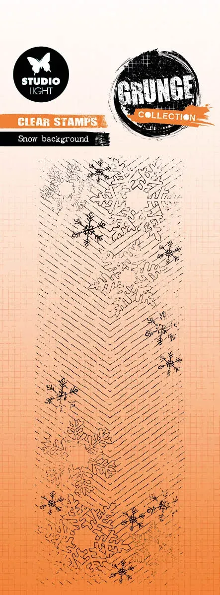 StudioLight Grunge Snow Background Clear Stempel Winter