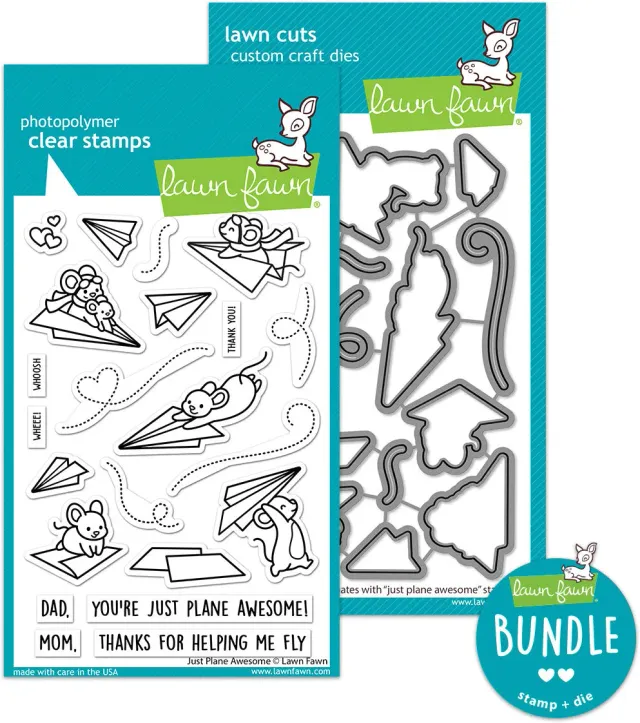 Lawn Fawn Just Plane Awesome Bundle Stempel + Stanzen