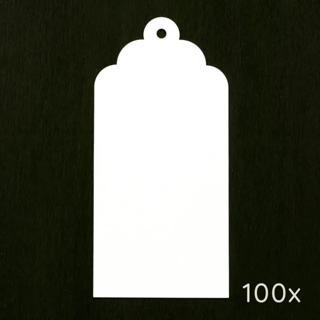 Perlenfischer Vintage Papieranhänger 100 Stück weiß 300g