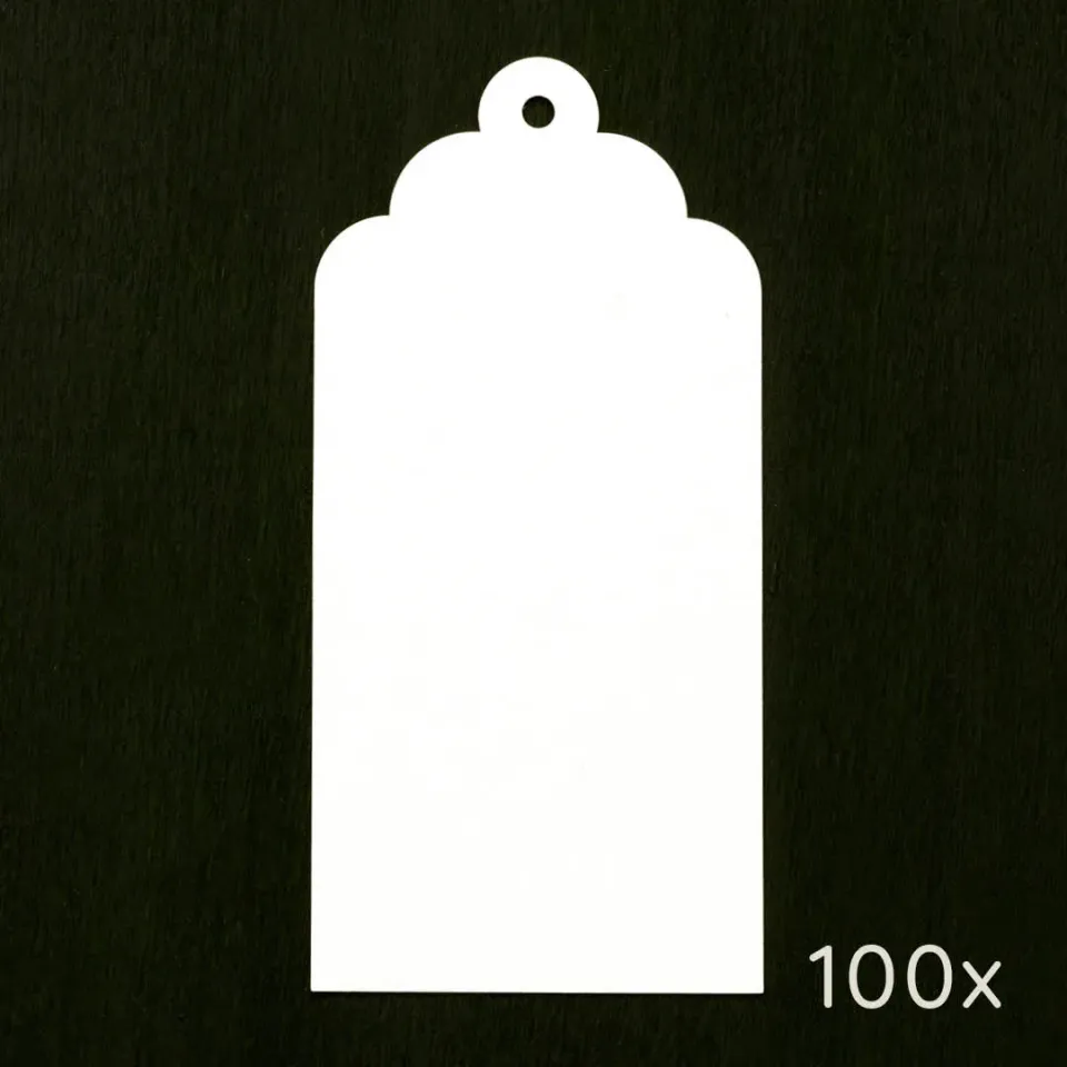 Perlenfischer Vintage Papieranhänger 100 Stück weiß 300g