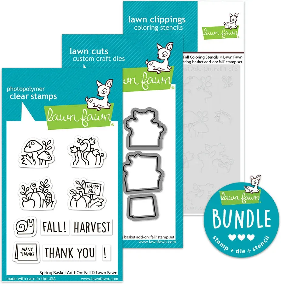 Lawn Fawn Spring Basket Add-On Fall Bundle Stempel Stanze