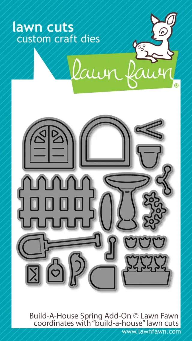 Lawn Fawn Build-A-House Spring Add-On LF2524 Stanzschablonen