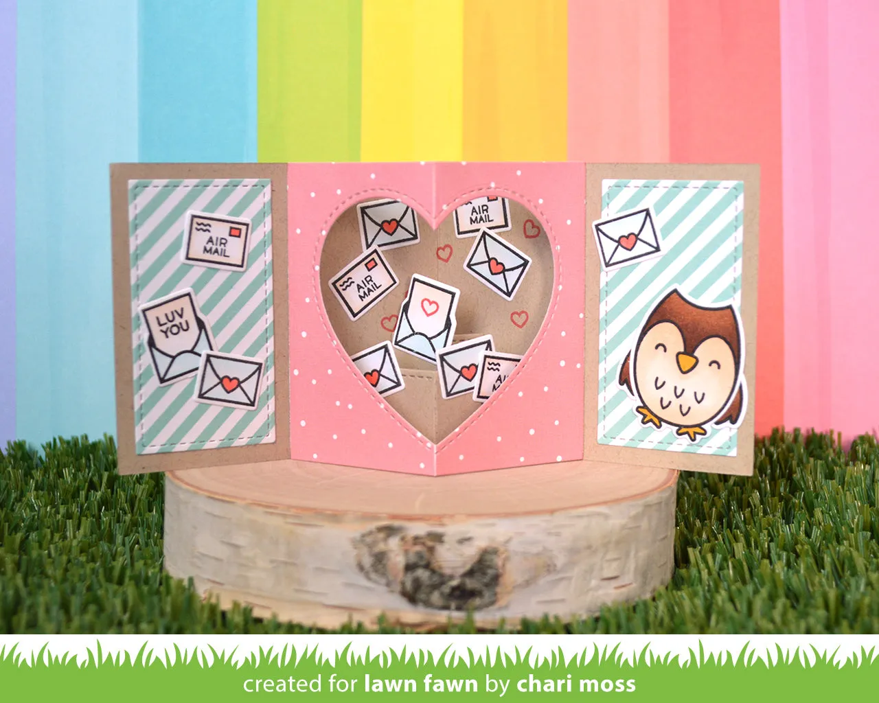 Lawn Fawn Center Window Heart Add-On Stanze