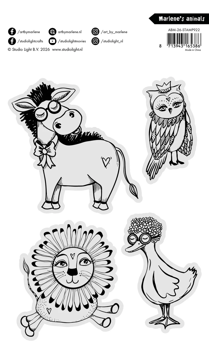Art by Marlene 2026 Marlene's animals Stempel Tiere