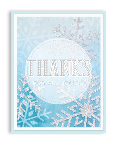 Lawn Fawn Snowflake Trio Stencil Schablone 3 Schneeflocken