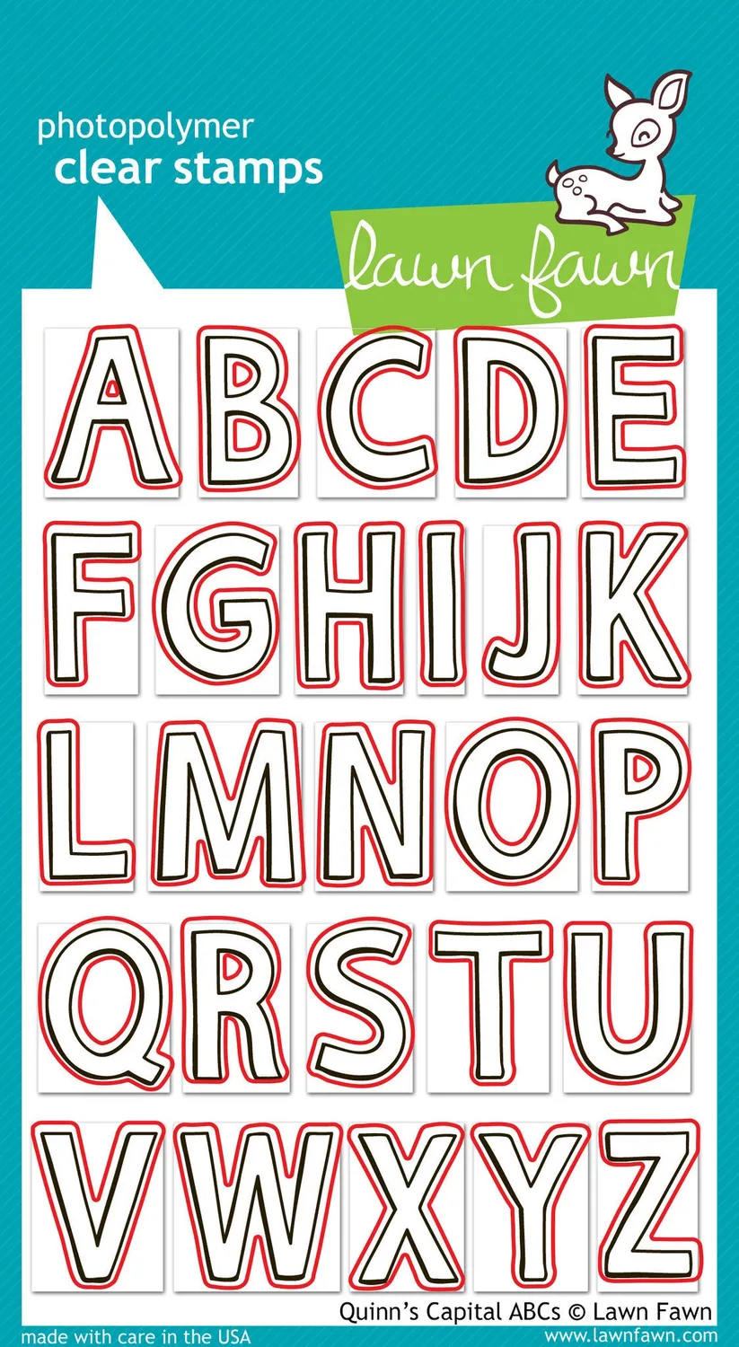 Lawn Fawn Quinn's Capital ABCs Lawn Cuts Stanzen