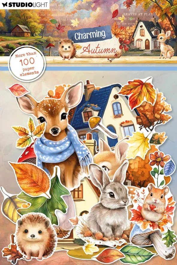 StudioLight Charming Autumn Papierelemente 108 Teile Herbst