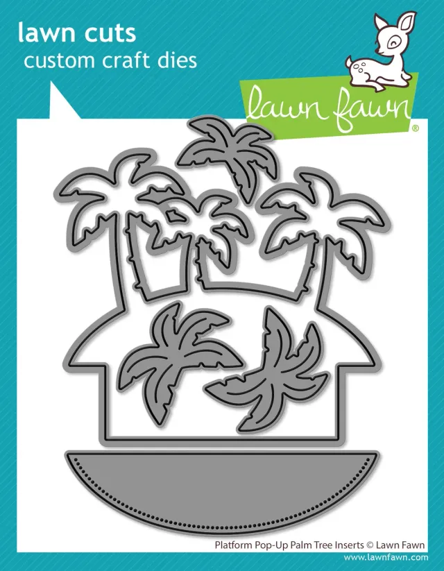 Lawn Fawn Platform Pop-Up Palm Tree Stanzschablonen 5er