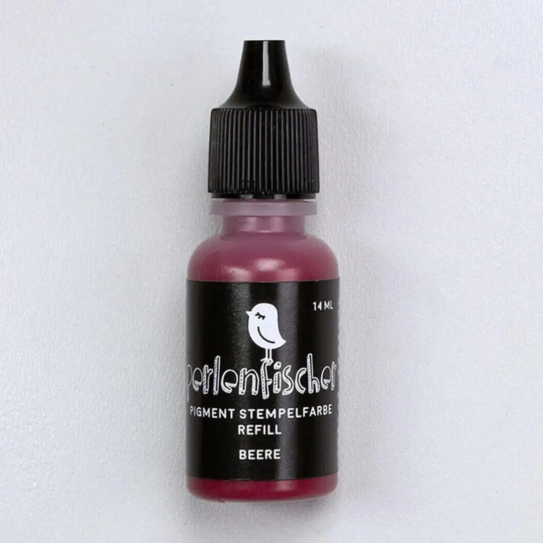 Perlenfischer Pigment Stempelfarbe Beere 14 ml Refill