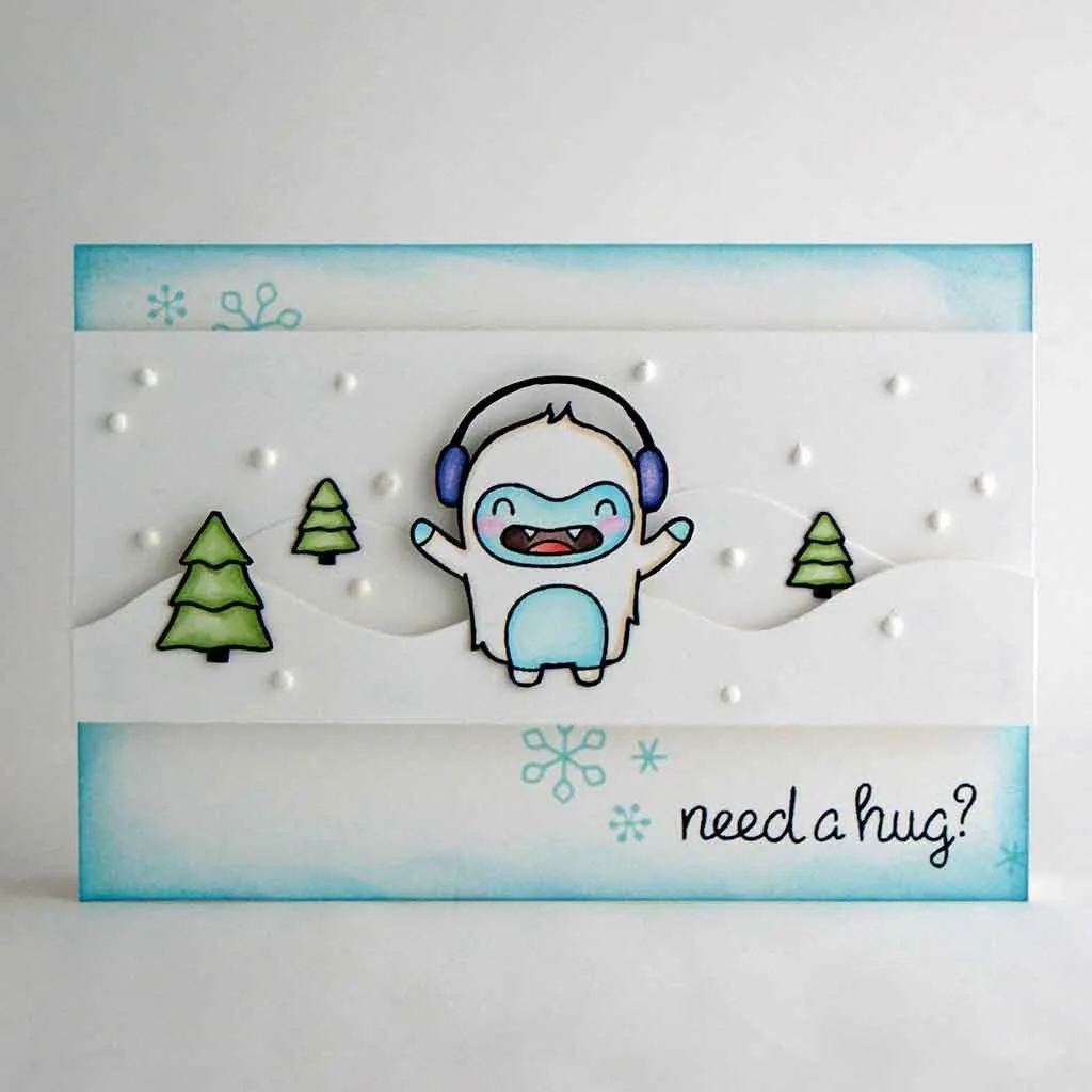 Lawn Fawn Yeti Set Go Clear Stamps Winter 12-teilig