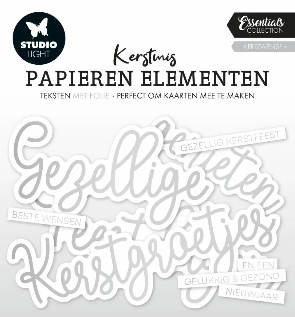 StudioLight Essentials Silver Kerstwensen Papierelemente silber