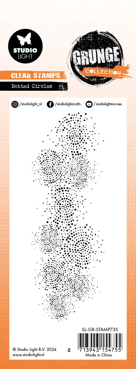 Studio Light Grunge Collection Dotted Circles Stempel gepunktet