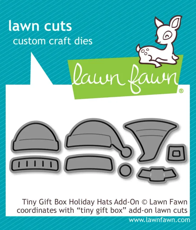 Lawn Fawn Tiny Gift Box Holiday Hats Add-On Stanzschablonen