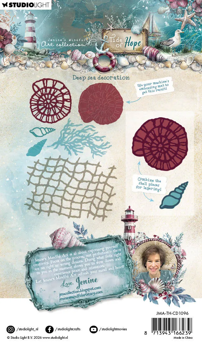 Jenine's Mindful Art Tide of Hope Stanzschablone Deep Sea