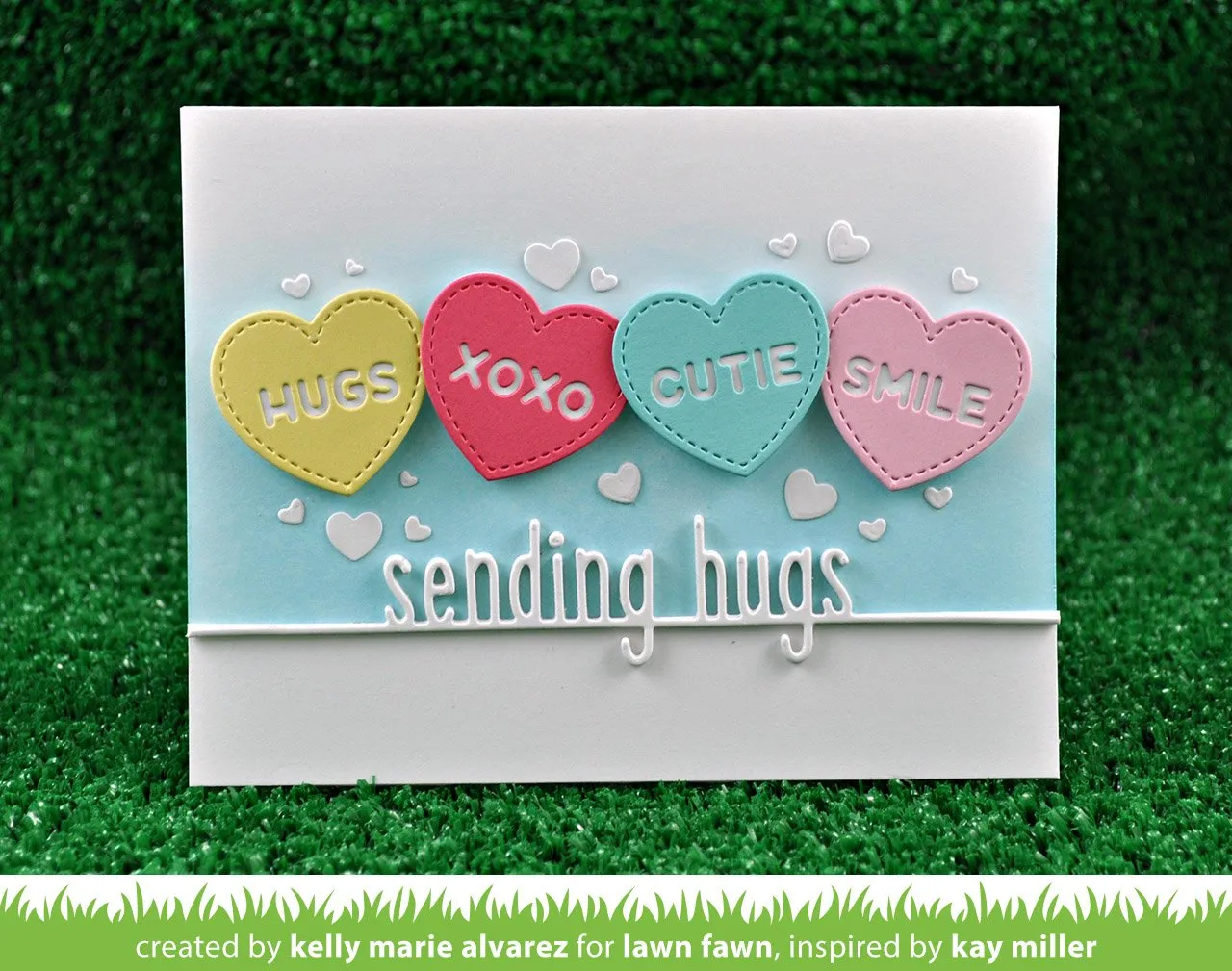 Lawn Fawn Sending Hugs Line Border Stanze 14,6 cm