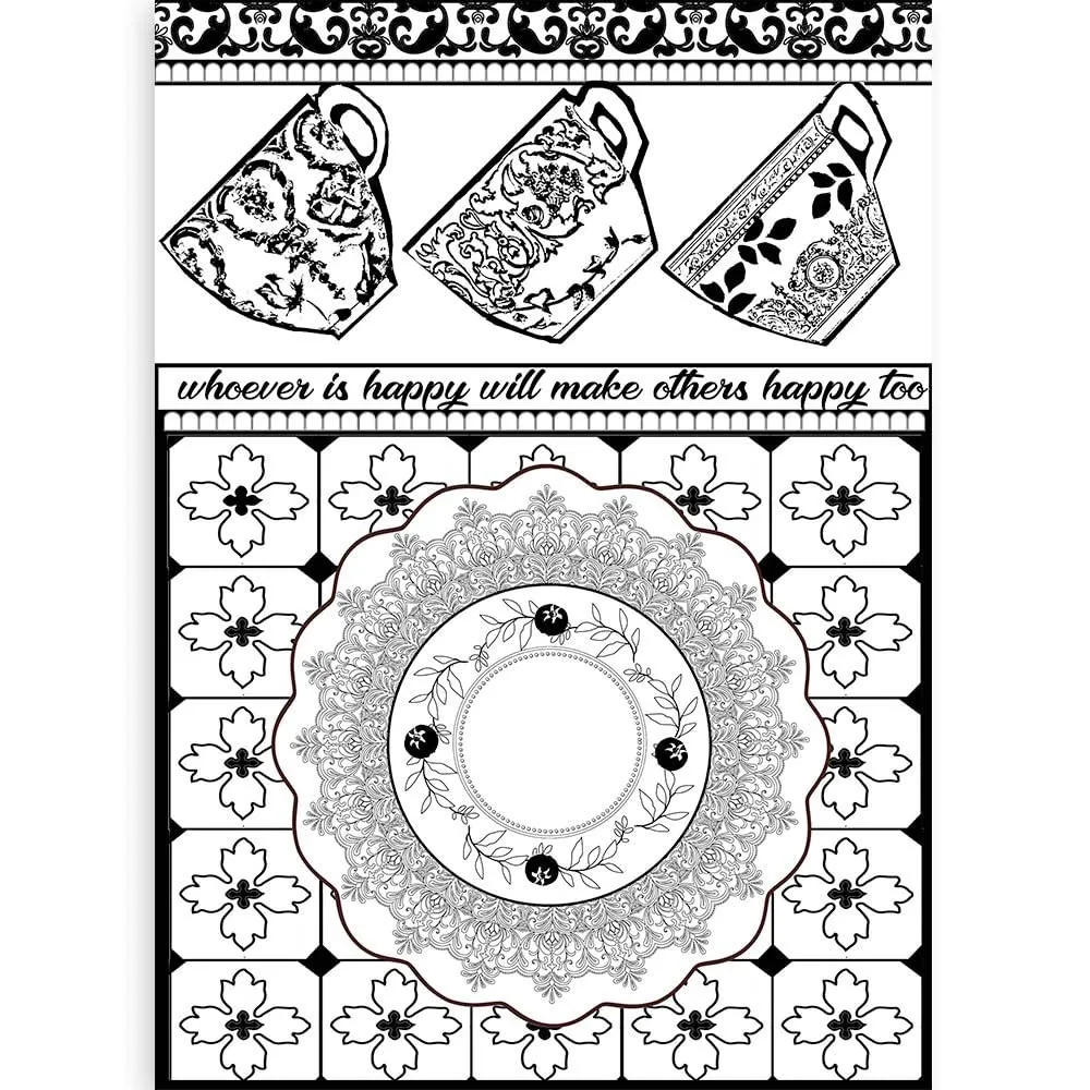 Stamperia Casa Granada Clear Prints A4 Acetatfolie 6 Blatt