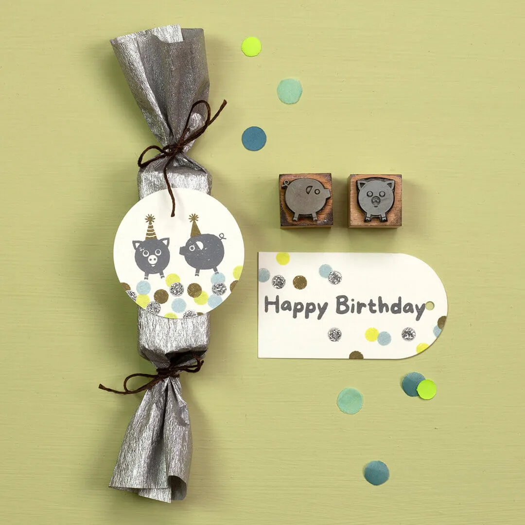 Perlenfischer Happy Birthday 7 Stempel 64x10 mm Schrift