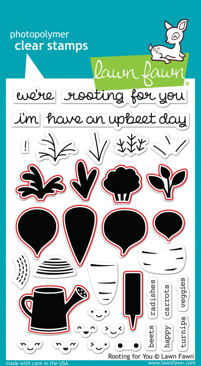 Lawn Fawn Rooting for You Stanzen Gemüse Set