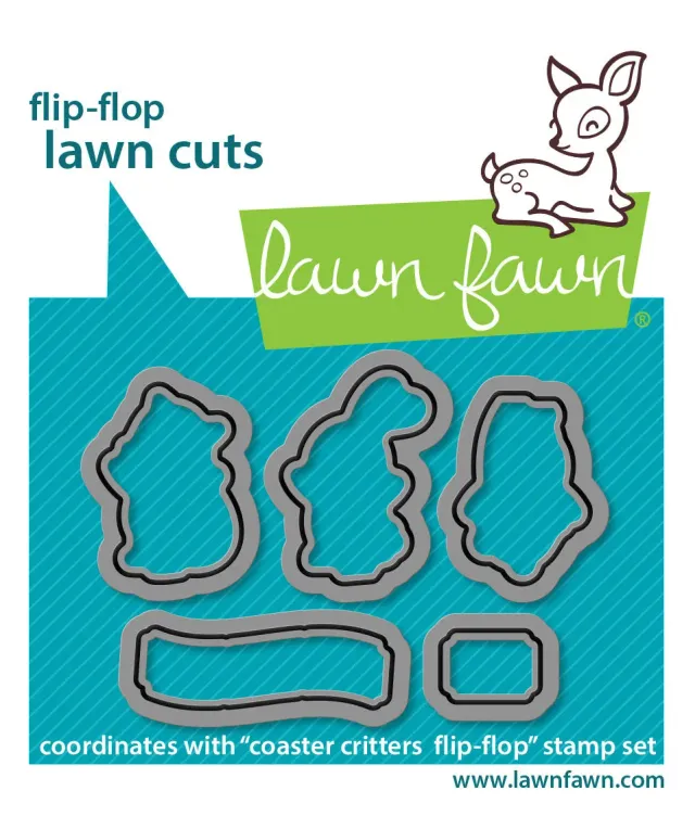 Lawn Fawn Coaster Critters Flip-Flop Lawn Cuts Stanzen