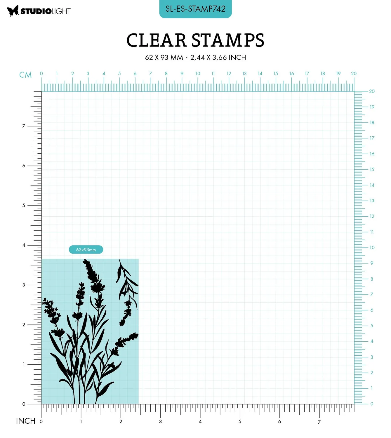 StudioLight Essentials Clear Stempel Lavender Blumenmotiv