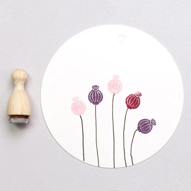 Perlenfischer Poppy Seed Capsule Stempel 10x8 mm Blume
