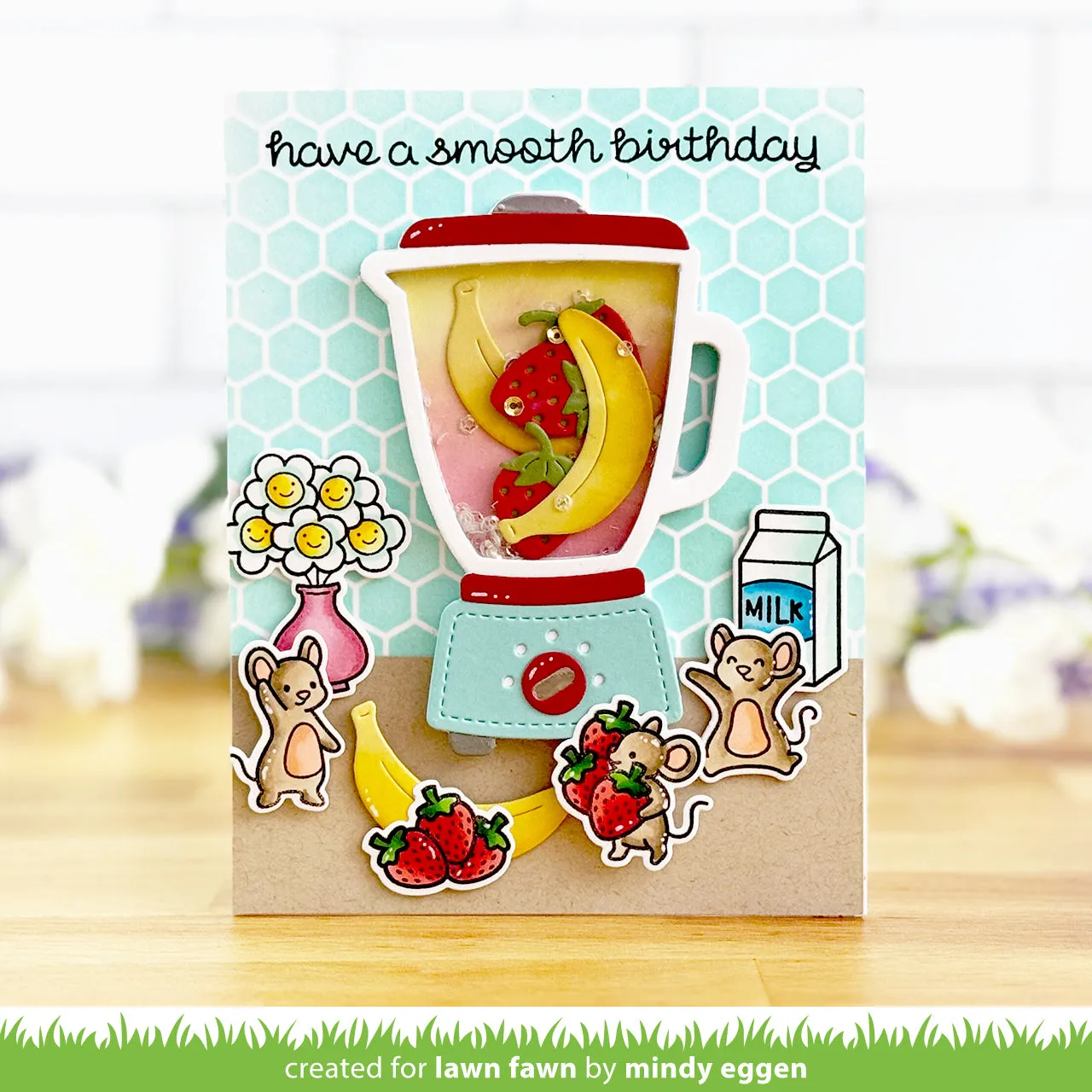 Lawn Fawn Lawn Cuts Build-A-Drink Blender Stanzen Smoothie