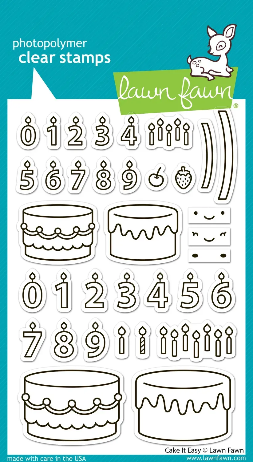 Lawn Fawn Cake It Easy Clear Stamps Geburtstag Torte