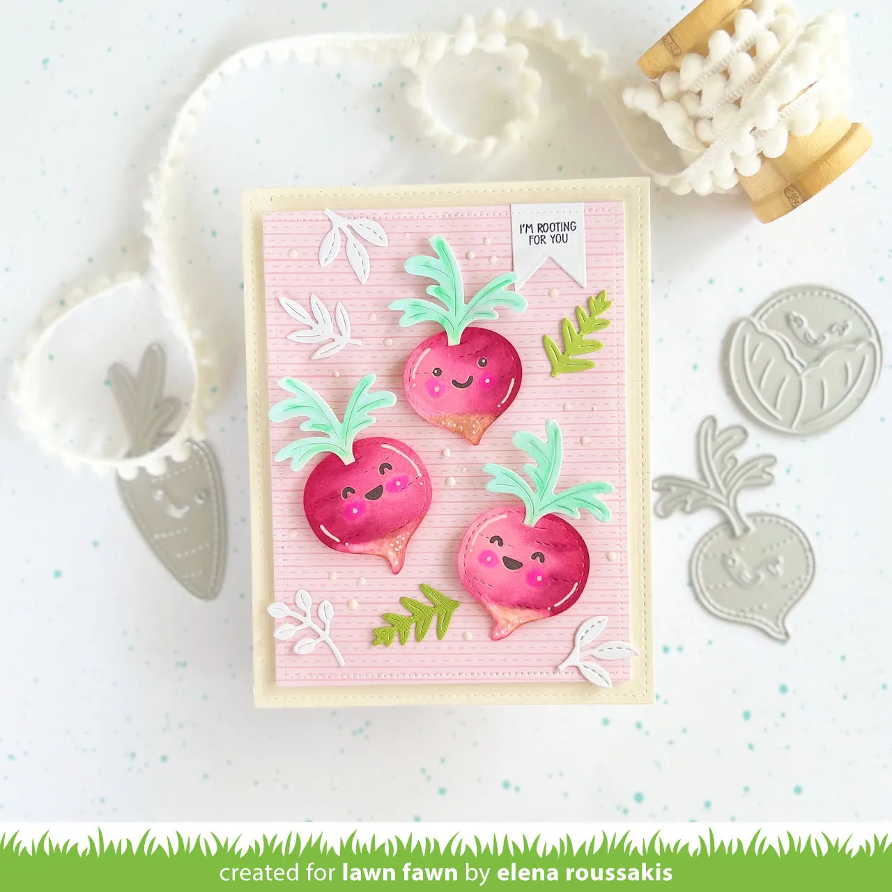 Lawn Fawn Lawn Cuts Stitched Root Veggies Stanzschablonen Gemüse