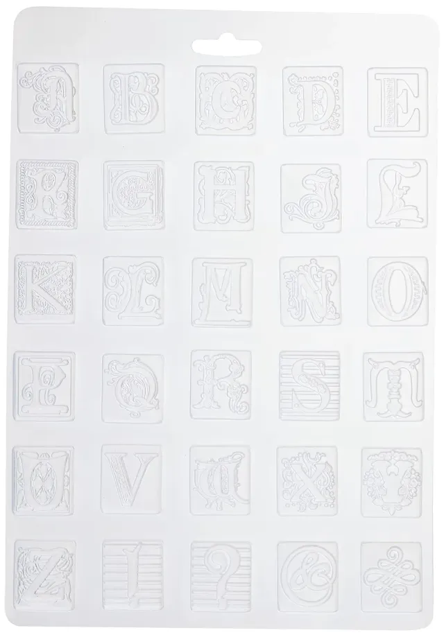 Stamperia K3PTA480 Silikonform A4 Alphabet Buchstaben