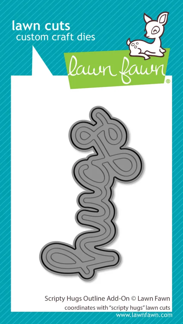 Lawn Fawn Scripty Hugs Outline Add-On Stanze LF4214