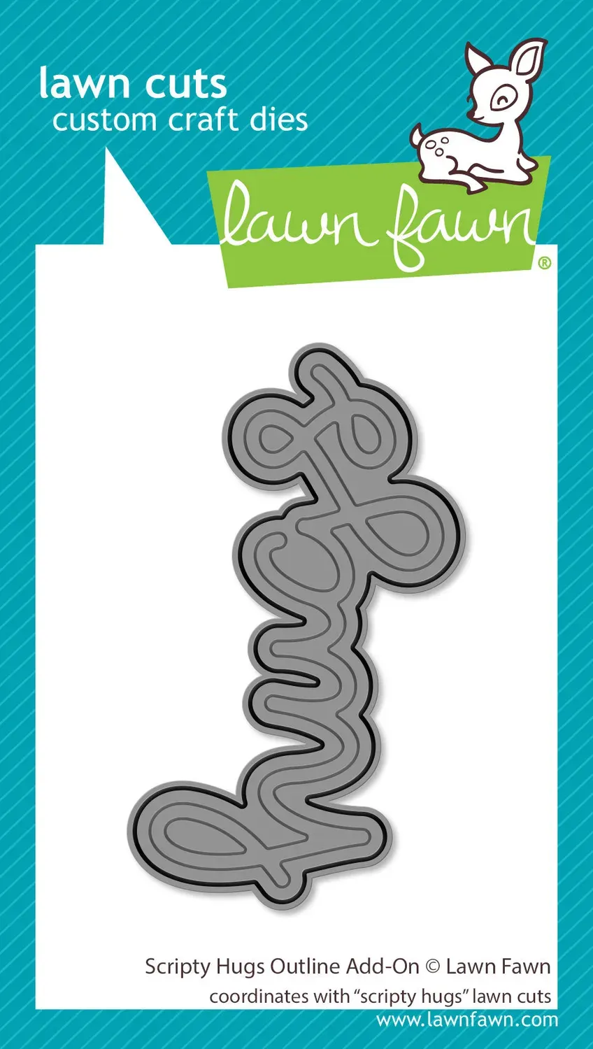 Lawn Fawn Scripty Hugs Outline Add-On Stanze LF4214