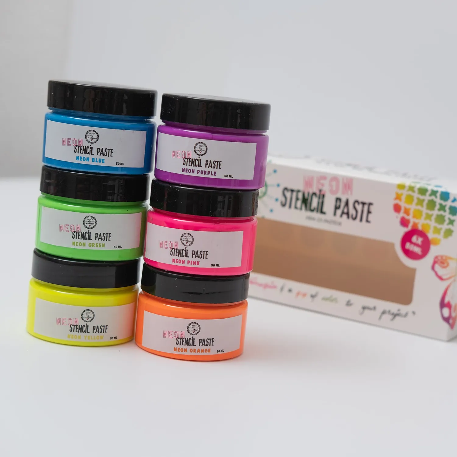 Art by Marlene Stencil Paste Neon 6x50 ml Strukturpaste