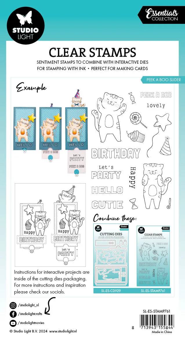 Studio Light Essentials Peek A Boo Slider Clear Stempel
