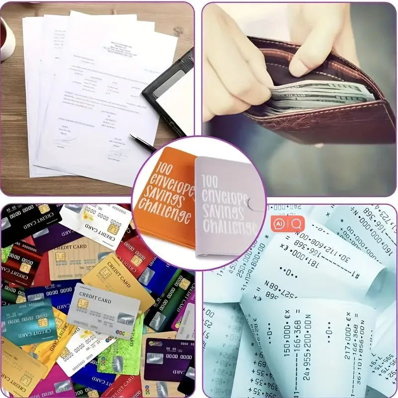 Ieebee 100 Umschläge Sparchallenge Budget Rosa