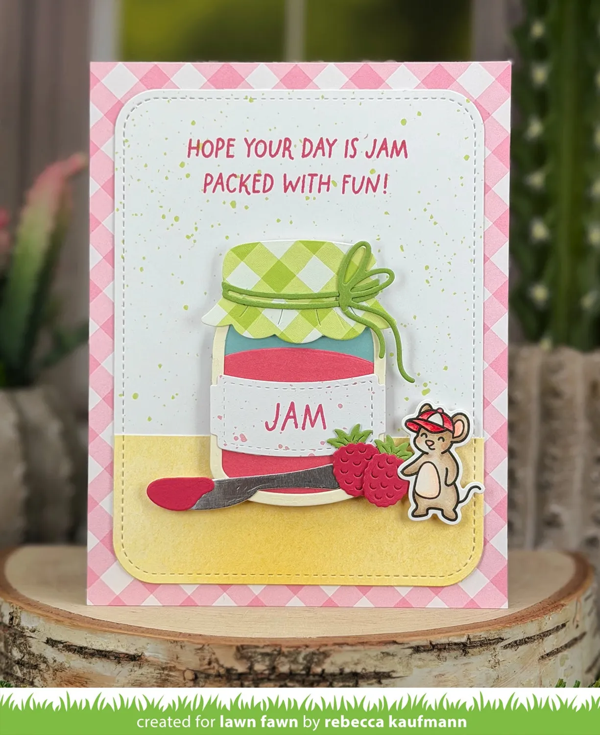Lawn Fawn Giddy for Gingham Picnic Blanket Papier 30x30