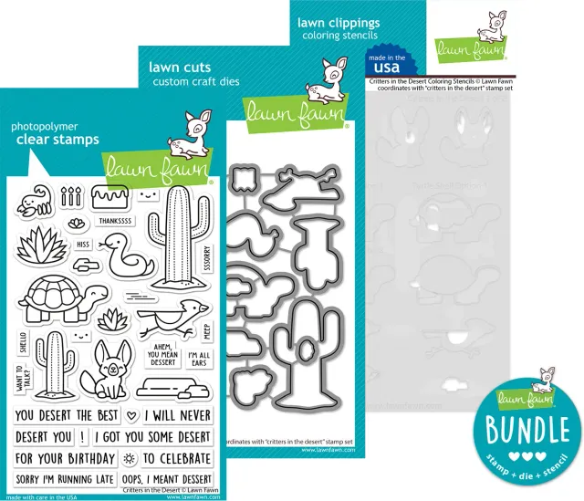 Lawn Fawn Critters in the Desert Stempelset Stanzen Bundle