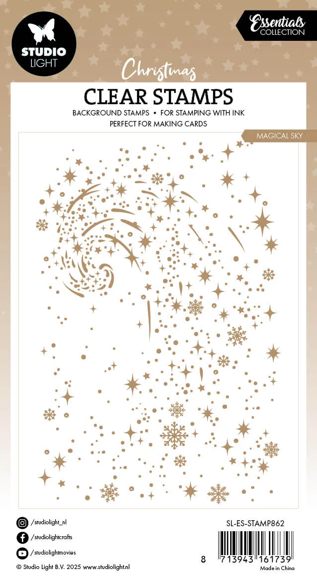Studio Light Essentials Clear Stamp Snow swirl Hintergrund Photopolymer