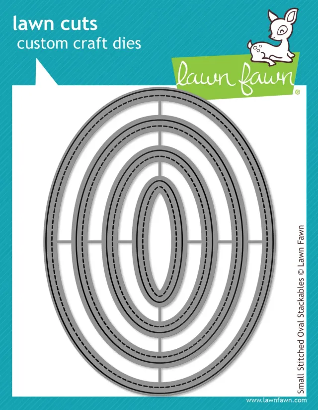 Lawn Fawn Small Stitched Oval LF909 Stanzschablonen