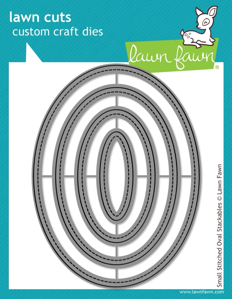 Lawn Fawn Small Stitched Oval LF909 Stanzschablonen