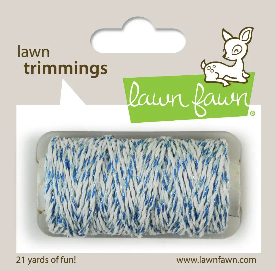 Lawn Fawn Ocean Sparkle Kordel Blau 21 Yards