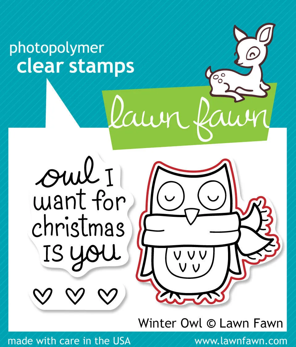 Lawn Fawn Winter Owl LF580 Stanzschablonen Eule
