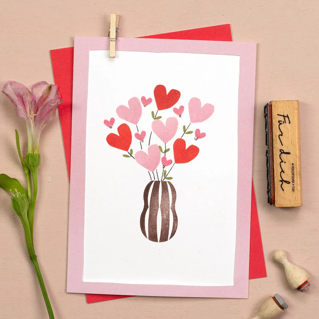 Perlenfischer Herz 3 mini Stempel 7x6 mm Liebe