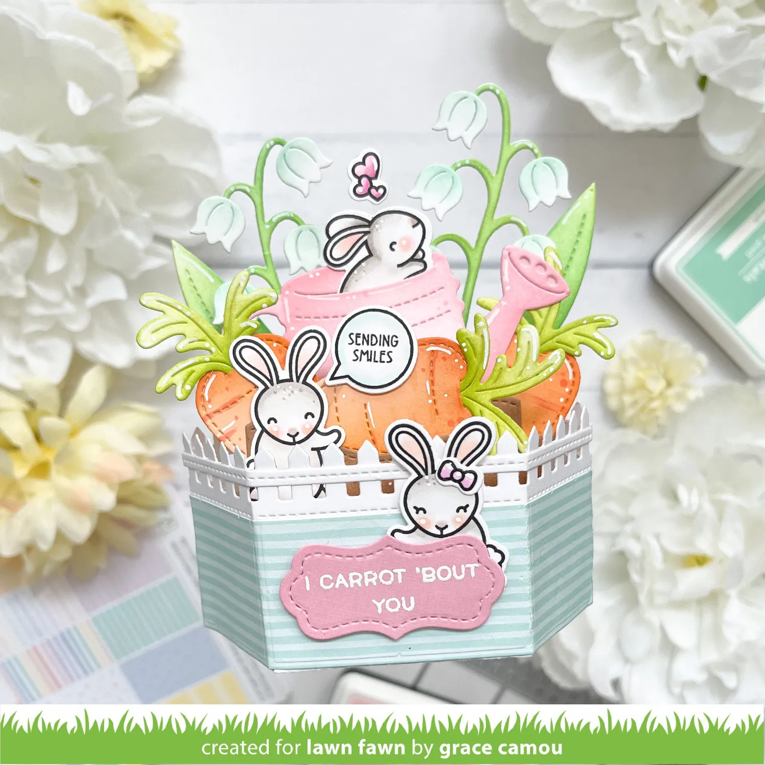 Lawn Fawn Platform Pop-Up Picket Fence Wrap Around Stanzschablonen