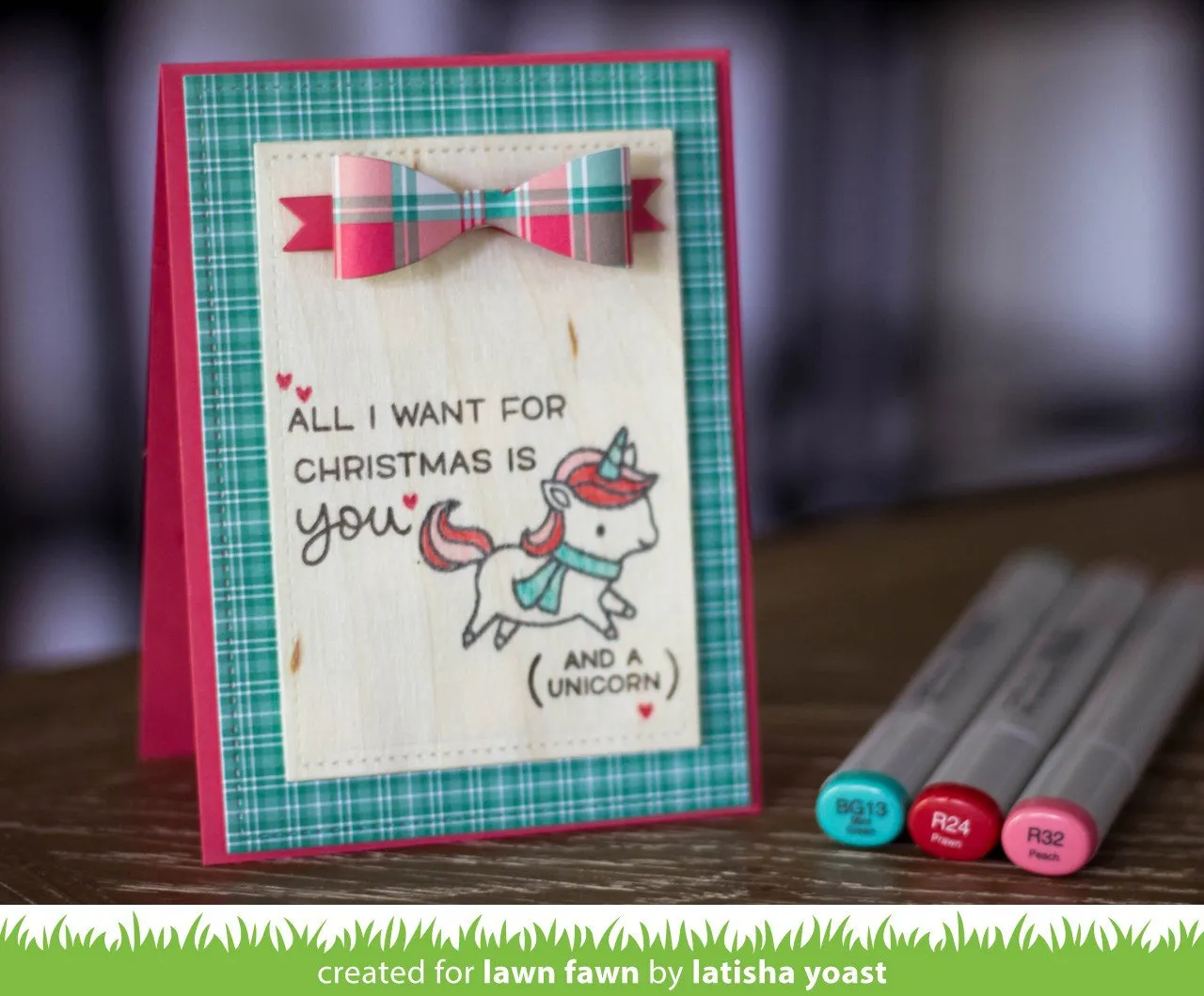 Lawn Fawn Winter Unicorn Mini Stempel Weihnachten