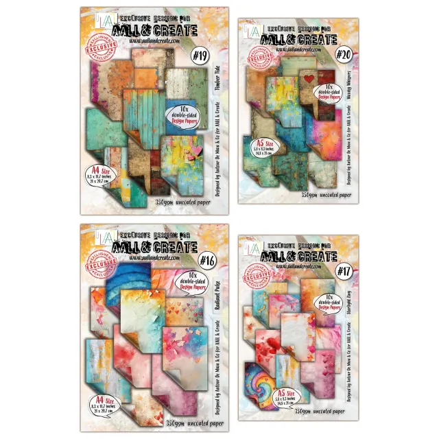 AALL and Create November 2025 Designpapier Bundle A4+A5 4 Sets